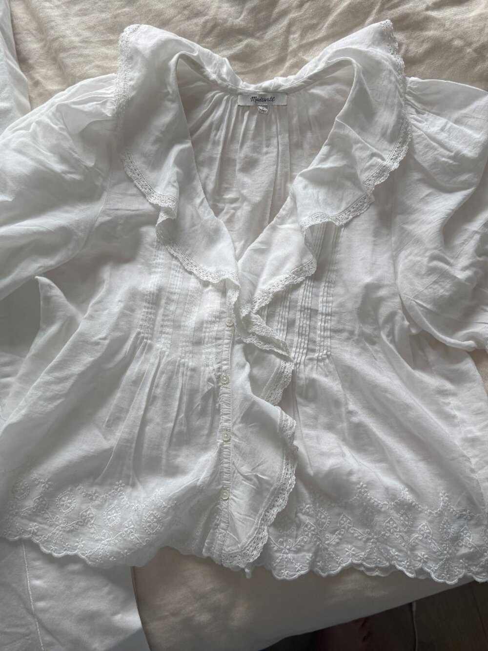 Madewell white blouse